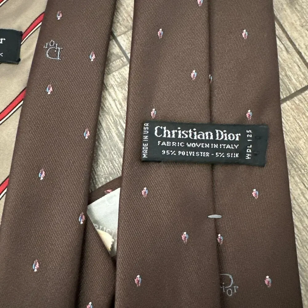 Designer Tie Lot of 4 Givenchy, Christian Dior, Yves Saint Laurent & More